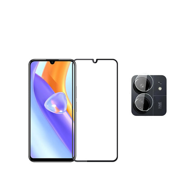 Kit Película Protectora Câmara Traseira + Película de Vidro Temperado GorilasGlass GIFT4ME para Xiaomi Redmi 13C - Transparente/Preto