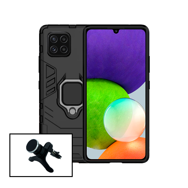 Kit Suporte Magnético Com Pernas + Capa de Proteção Militar Magnética para Samsung Galaxy M22
