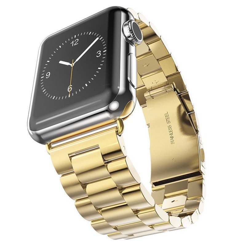 Bracelete de Aço + Ferramenta para Apple Watch Series 3 - 38mm - Ouro