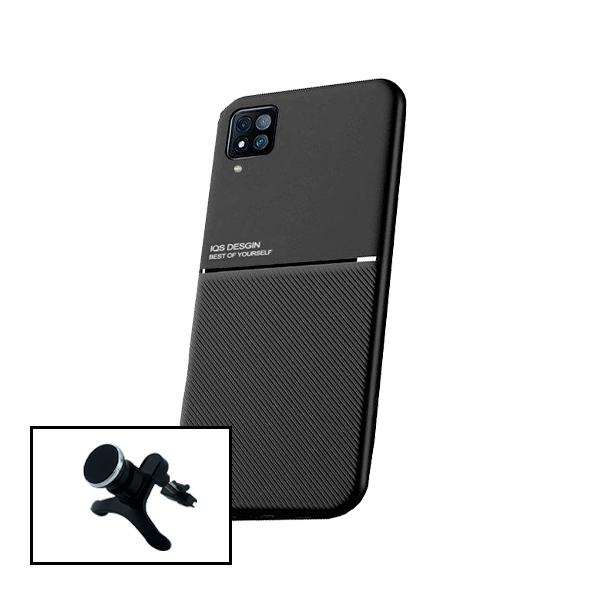 Kit Capa Traseira Magnética Anti Choque + Suporte Magnético Com Pernas para Samsung Galaxy M22