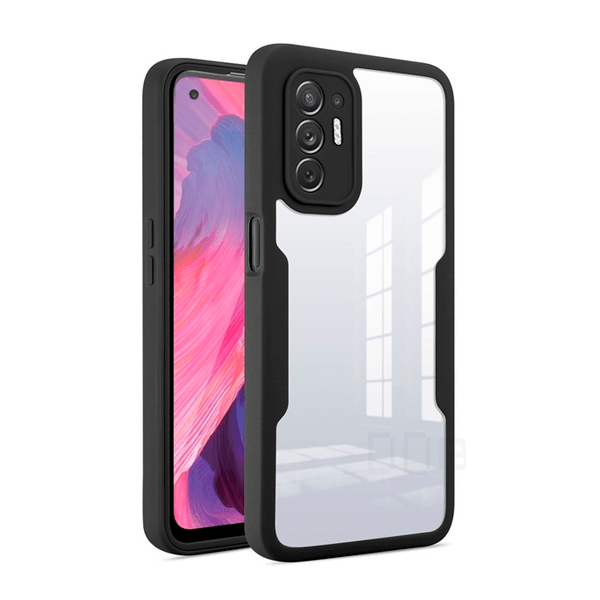 Capa 360° Proteção Frente e Verso para Oppo F19 Pro+ 5G - Preto