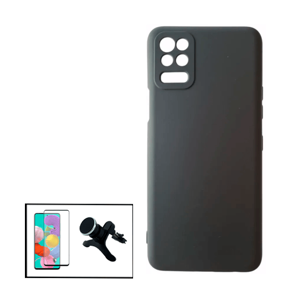 Kit Película de Vidro Temperado GorilasGlass + Capa Proteção Traseira Silicone + Suporte Magnético Com Pernas para LG K62