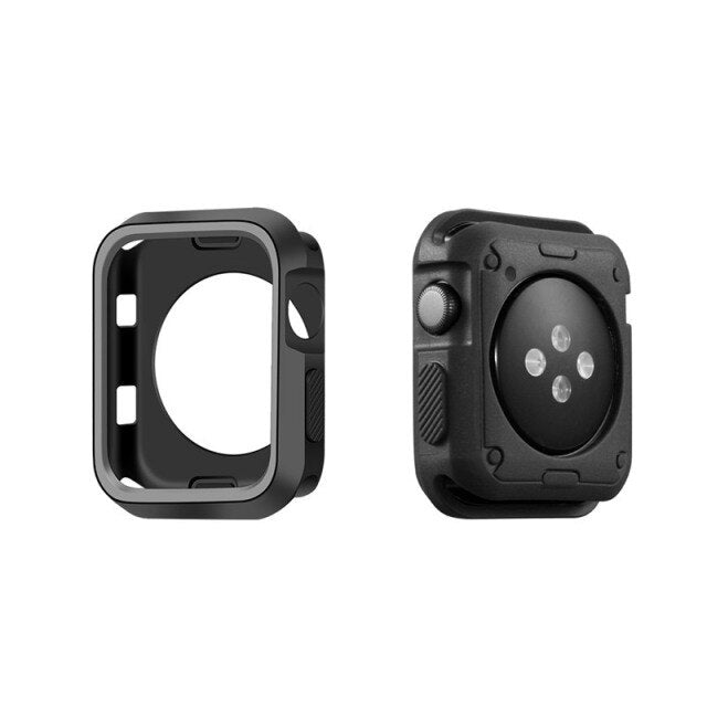 Capa de Proteção Reforçada para Apple Watch Series 6 - 44mm - Preto / Cinza