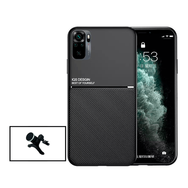 Kit Capa Traseira Magnética Anti Choque + Suporte Magnético Com Pernas para Xiaomi Redmi 10