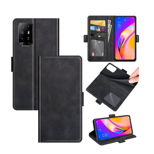 Capa Tipo Livro Fecho Magnético para Oppo Reno5 Z - Preto