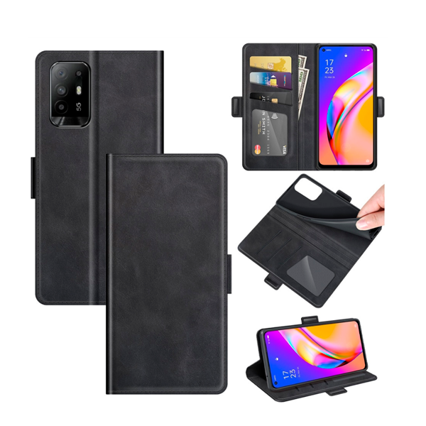 Capa Tipo Livro Fecho Magnético para Oppo F19 Pro+ 5G - Preto