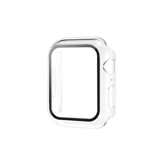 Capa de Proteção + Vidro para Apple Watch - 44mm - Transparente/Preto