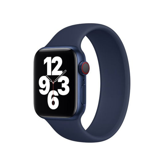 Bracelete Silicone Solo para Apple Watch SE (2022) - 40mm (Pulso:164-177mm) - Azul Escuro