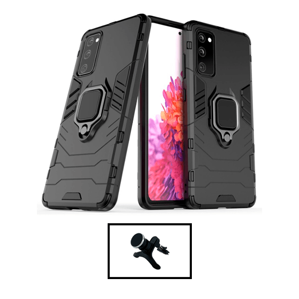 Kit Suporte Magnético Com Pernas + Capa de Proteção Militar Magnética para Samsung Galaxy S21 FE 5G