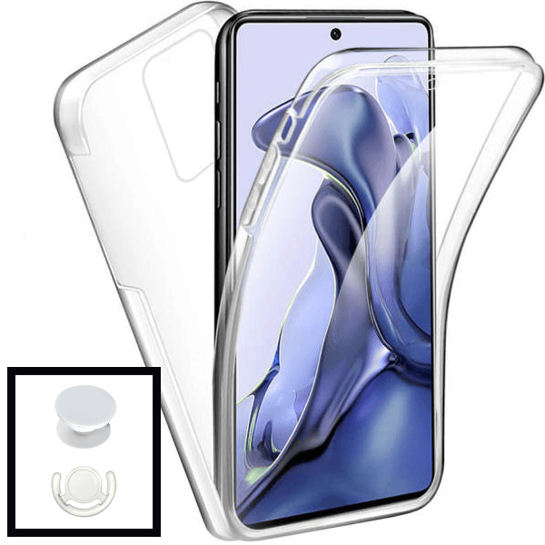 Kit Capa 360° Proteção Frente e Verso + 1 HandHolder + 1 Suporte HandHolder Branco para Oppo A16S