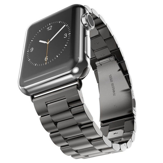 Bracelete de Aço + Ferramenta para Apple Watch Series SE - 44mm - Preto