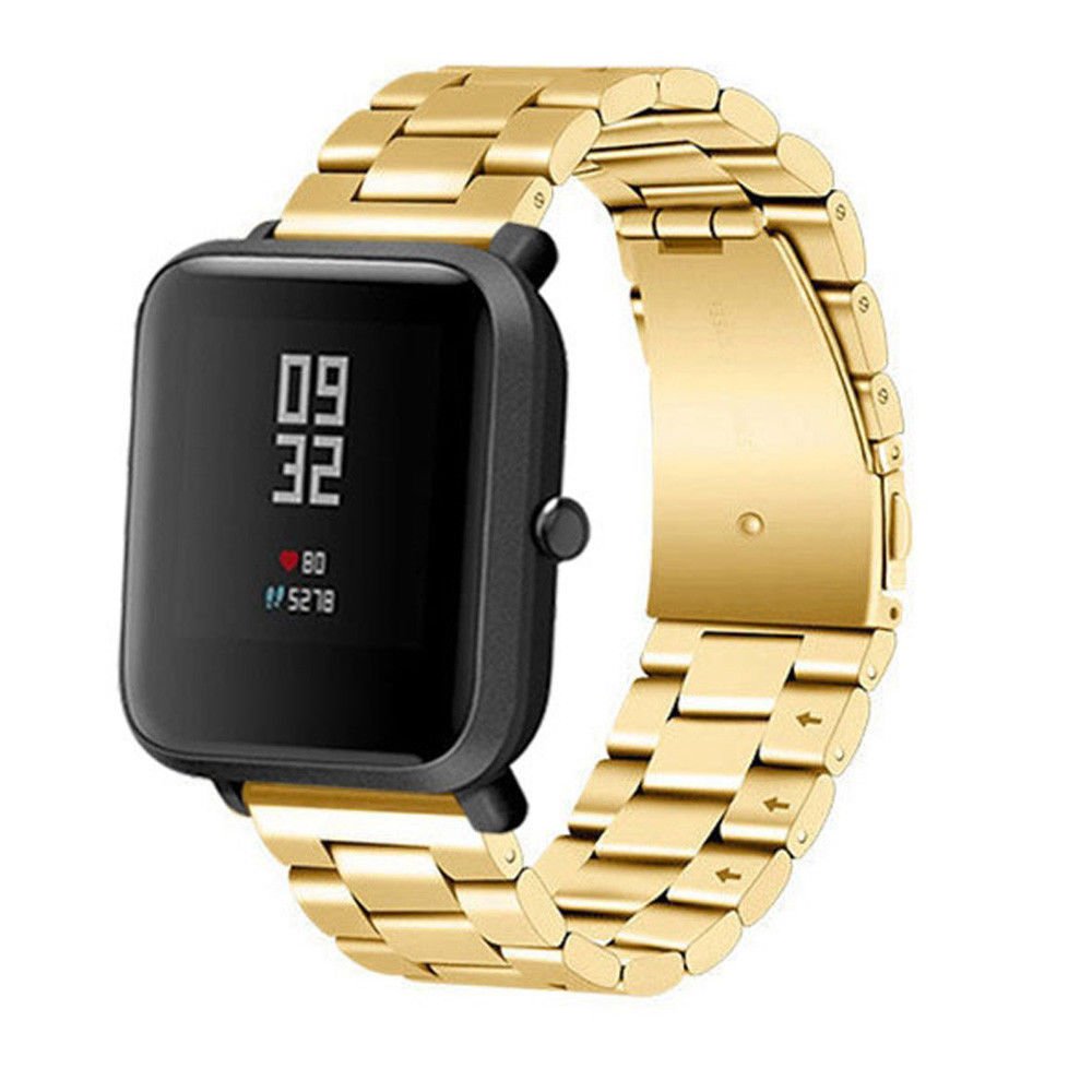 Bracelete de Aço + Ferramenta para Amazfit Bip e Bip Lite / GTR 42mm/ GTS - Ouro