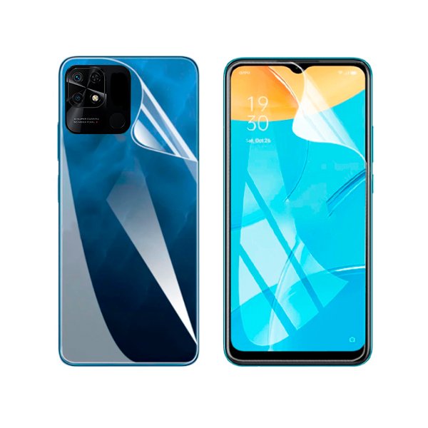 Kit Película Protectora de Hydrogel Frente e Verso para Xiaomi Redmi 10C - Transparente