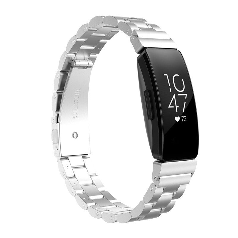 Bracelete de Aço + Ferramenta para Fitbit Inspire / inspire HR - Cinza