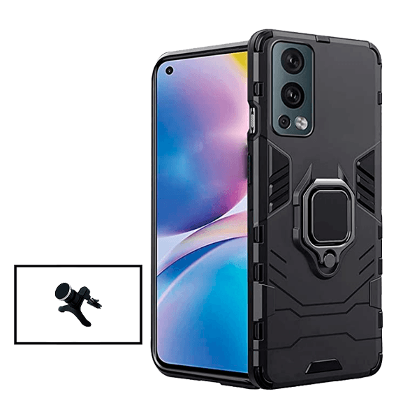 Kit Suporte Magnético Com Pernas + Capa de Proteção Militar Magnética para Oneplus Nord 2 5G