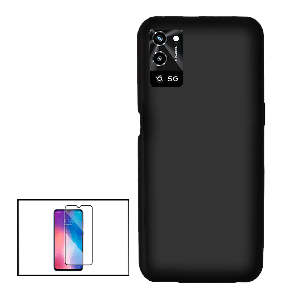 Kit Película de Vidro Temperado GorilasGlass + Capa Proteção Traseira Silicone para Oppo A56 5G
