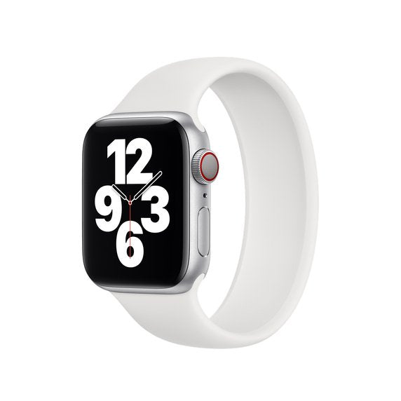 Bracelete Silicone Solo para Apple Watch Series 7 - 45mm (Pulso:177-190mm) - Branco