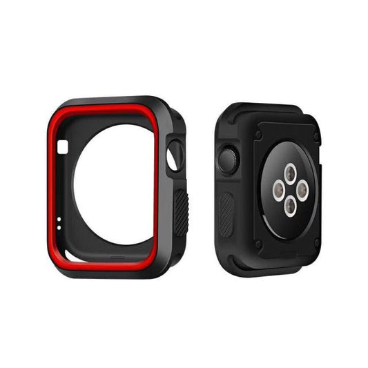 Capa de Proteção Reforçada para Apple Watch Series 5 - 40mm - Preto / Vermelho