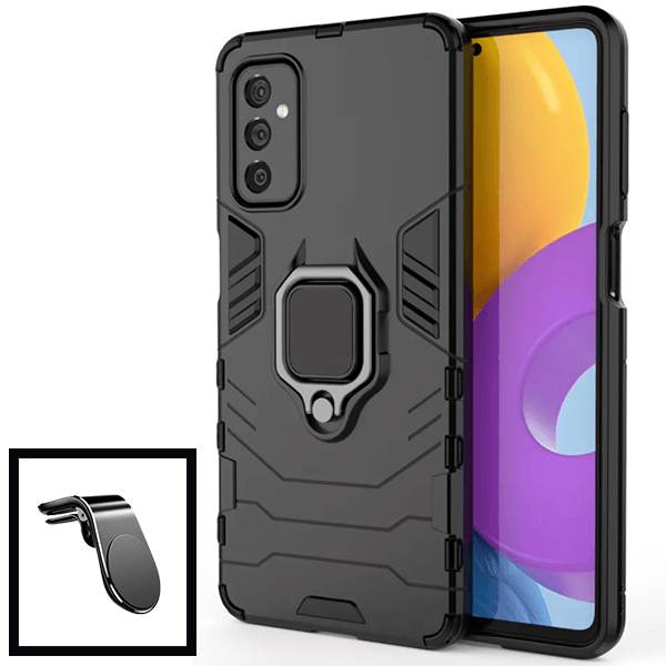 Kit Suporte de Carro Magnético L + Capa de Proteção Militar Magnética para Samsung Galaxy M52 5G