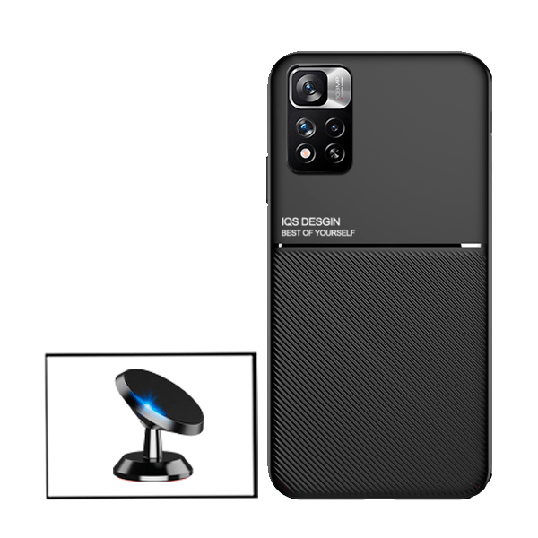 Kit Capa Traseira Magnética Anti Choque + Suporte Magnético para Xiaomi Redmi Note 11 Pro+