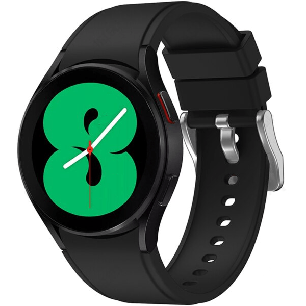 Bracelete Silicone Com Fivela para Samsung Galaxy Watch4 40mm - Preto