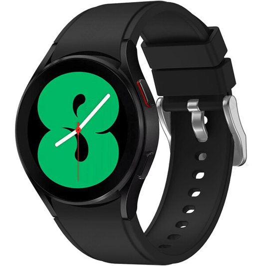 Bracelete Silicone Com Fivela para Samsung Galaxy Watch4 44mm - Preto