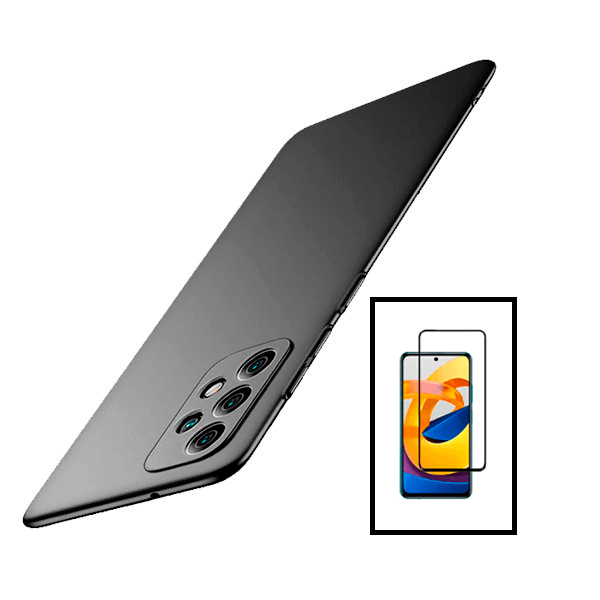 Kit Película de Vidro Temperado GorilasGlass + Capa Rígida e Fina para Samsung Galaxy A53 5G - Preto