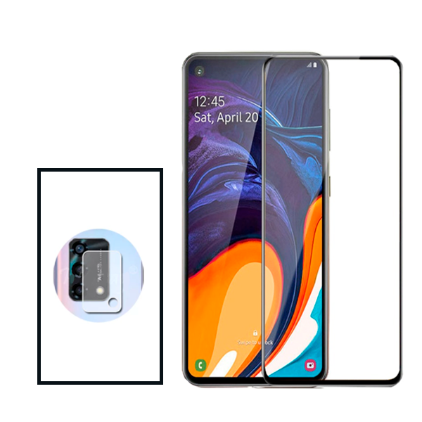 Kit Película Protectora para Câmara Traseira + Película de Vidro Temperado GorilasGlass para Oppo Reno6 Lite - Transparente/Preto