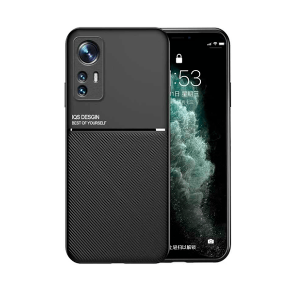 Capa Traseira Magnética Anti Choque para Xiaomi 12 Pro - Preto