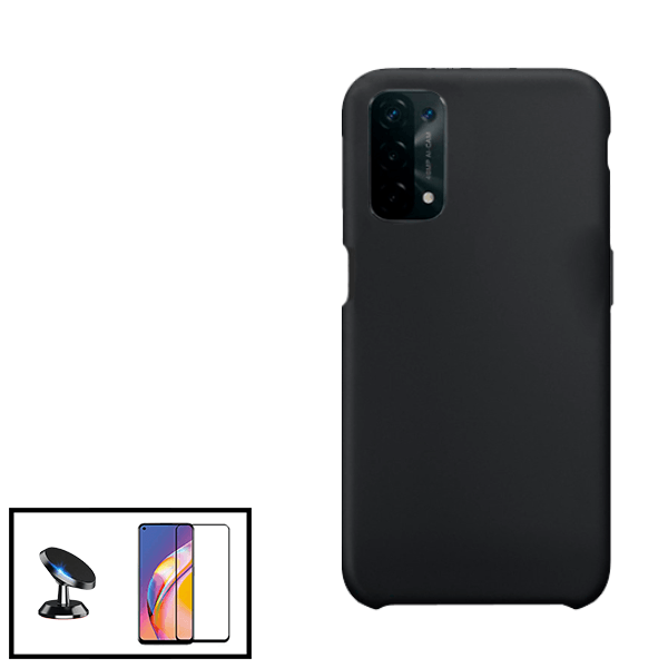 Kit Película de Vidro Temperado GorilasGlass + Capa Proteção Traseira Silicone + Suporte Magnético para Oppo A16S