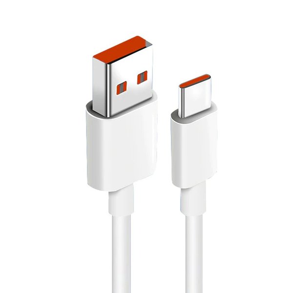 Cabo de Carregamento Turbo Fast Charge 5A Type-C 1M para Xiaomi Redmi Note 11S 5G - Branco