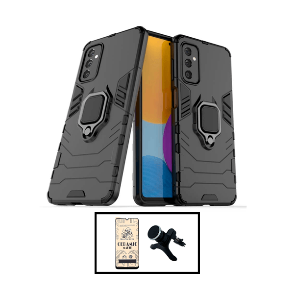 Kit Vidro Temperado Ceramica Full Cover + Capa de Proteção Militar Magnética + Suporte Magnético Com Pernas para Samsung Galaxy A13 5G