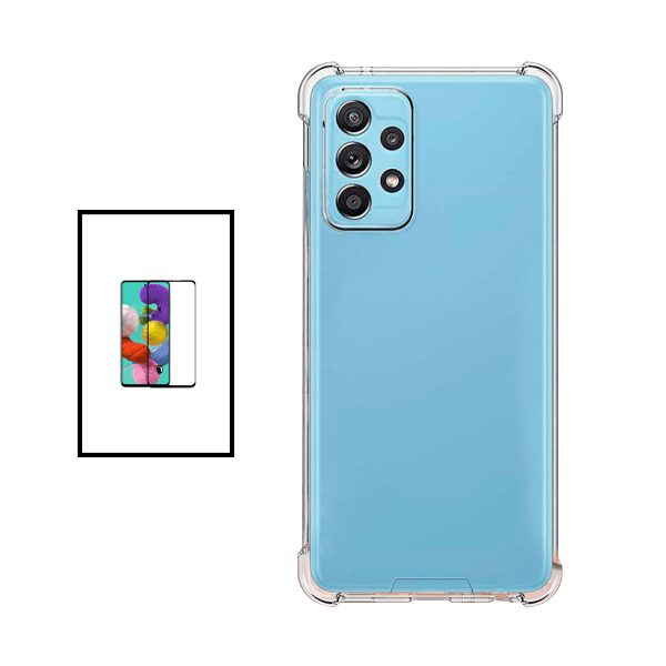 Kit Capa Traseira Super Proteção Transparente para + Película de Vidro Temperado GorilasGlass para Samsung Galaxy A23 - Transparente