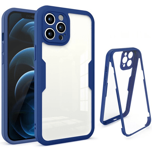 Capa 360° Proteção Frente e Verso para iPhone 12 - Azul Escuro