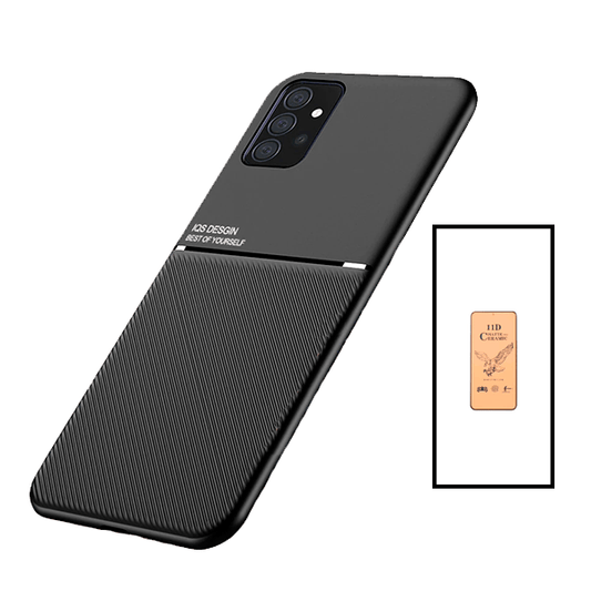 Kit Capa Traseira Magnética Anti Choque + Vidro Temperado Ceramica Full Cover Galaxy A52