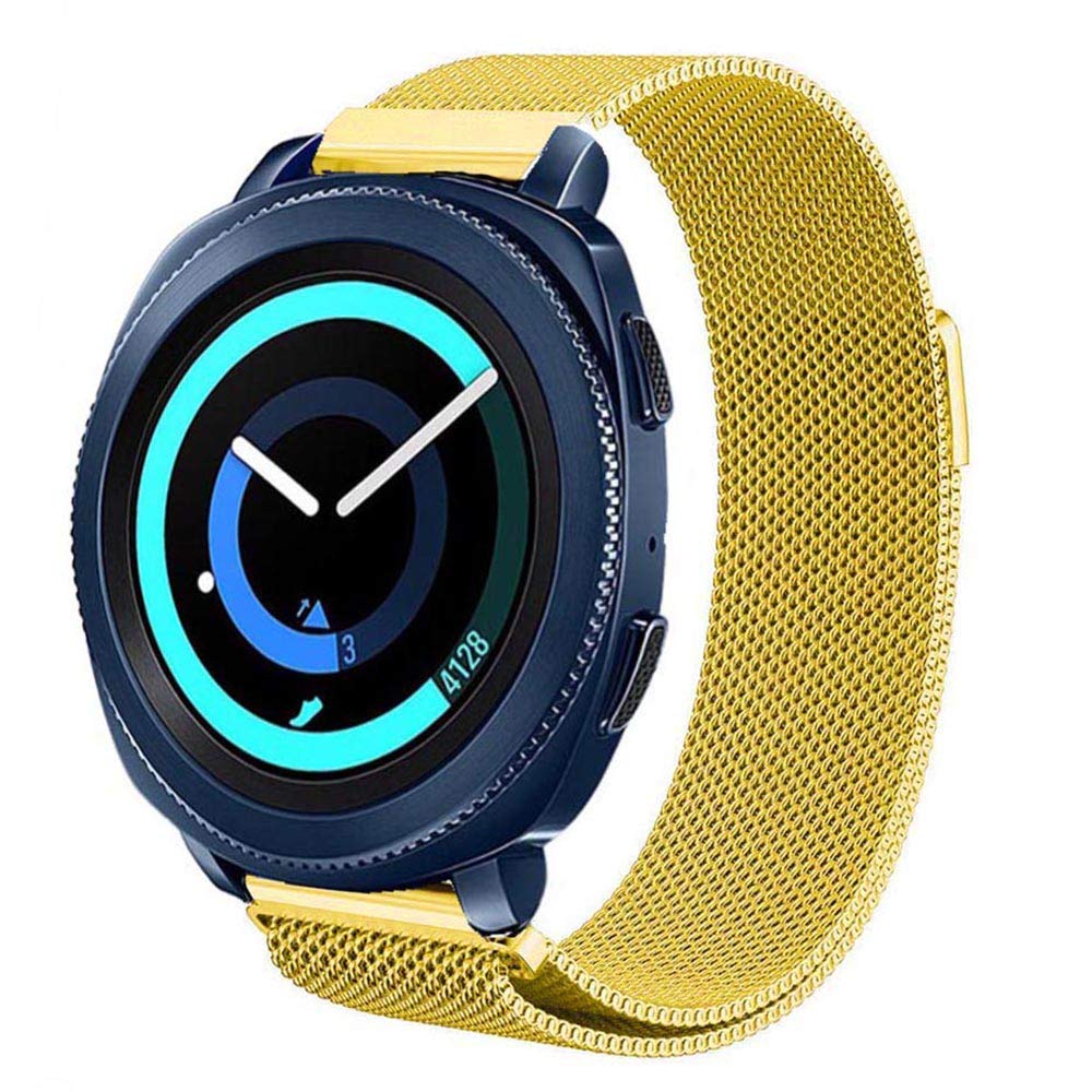 Bracelete Milanese Com Fecho Magnético para Samsung Galaxy Watch4 Classic - 46mm - Ouro