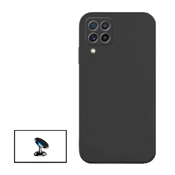 Kit Suporte Magnético + Capa Proteção Traseira Silicone para Samsung Galaxy M32