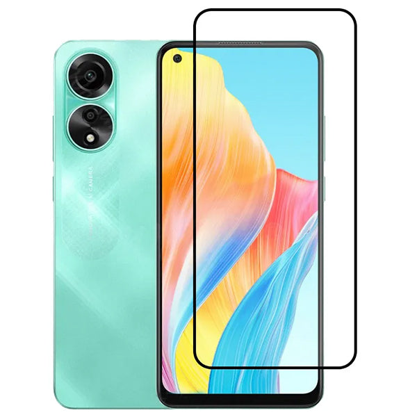 Película de Vidro Temperado GorilasGlass para Oppo A78 4G - Transparente/Preto