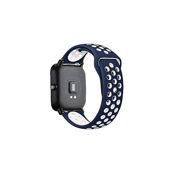 Bracelete Desportiva para OnePlus Nord Watch - Azul Escuro / Branco