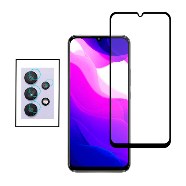 Kit Película Protectora para Câmara Traseira + Película de Vidro Temperado GorilasGlass para Samsung Galaxy A32 5G