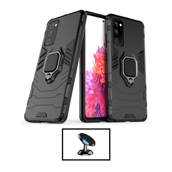 Kit Suporte Magnético + Capa de Proteção Militar Magnética para Samsung Galaxy S21 FE 5G