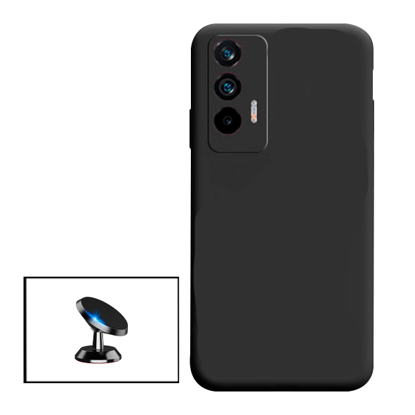 Kit Suporte Magnético + Capa Proteção Traseira Silicone para Realme GT Neo2T