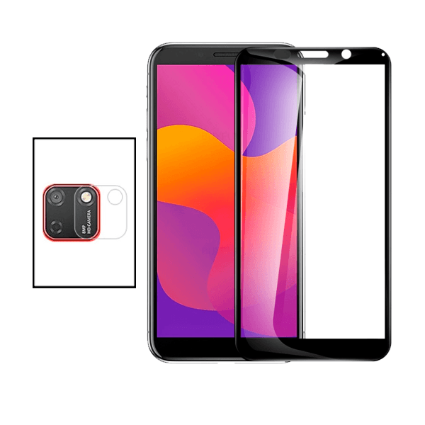 Kit Película Protectora para Câmara Traseira + Película de Vidro Temperado GorilasGlass para Huawei Y5P
