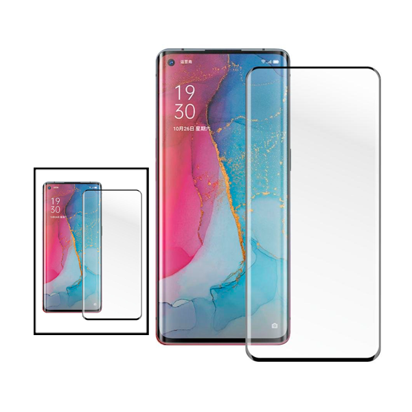 Kit 2 Película de Vidro Temperado GorilasGlass Curvado para Oppo Reno4 Pro