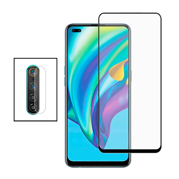 Kit Película Protectora para Câmara Traseira + Película de Vidro Temperado GorilasGlass para Realme X50 Pro
