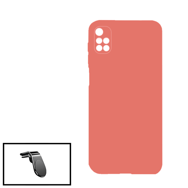 Kit Suporte Magnético Com Pernas + Capa Proteção Traseira Silicone para Xiaomi Redmi 10 2022 - Rosa