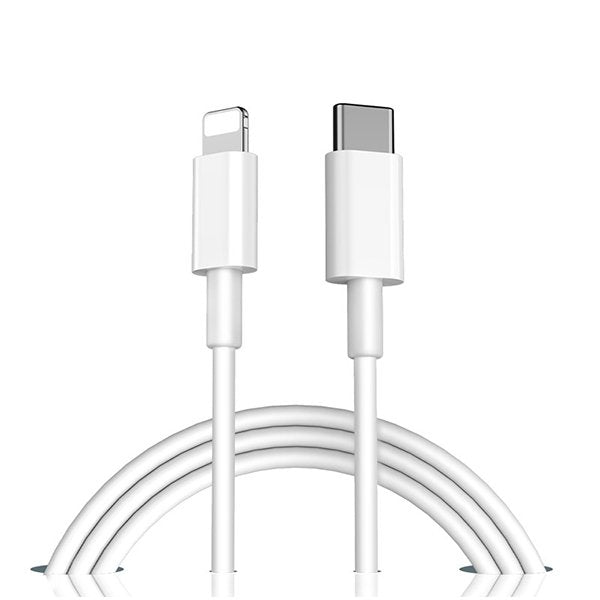 Cabo de Carregamento 100cm com Tecnologia PD e Certificado MFI Lightning - Type C para Apple iPhone SE 2022 - Branco