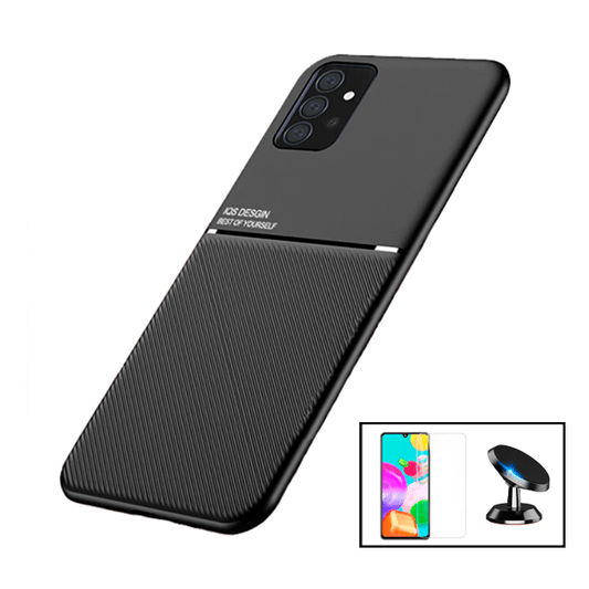 Kit Capa Traseira Magnética Anti Choque + Película de Vidro Temperado GorilasGlass + Suporte Magnético para Samsung Galaxy A52