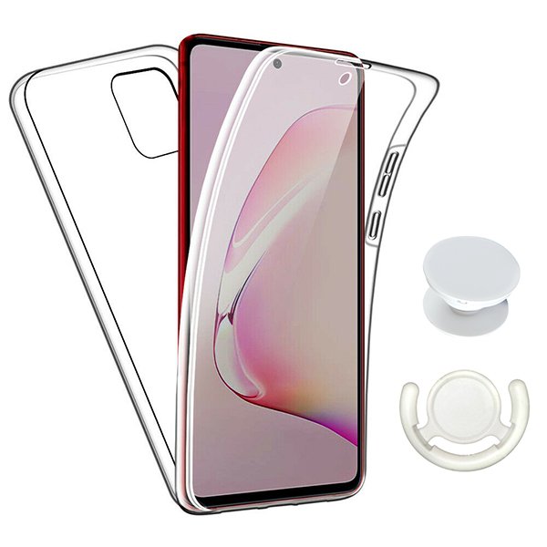 Kit Capa 360° Proteção Frente e Verso + 1 HandHolder + 1 Suporte HandHolder Branco para Xiaomi Poco C31