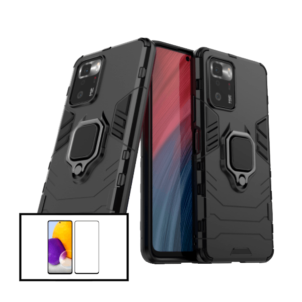 Kit Película de Vidro Temperado GorilasGlass + Capa de Proteção Militar Magnética para Xiaomi Poco X3 GT